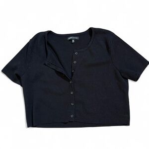 Kendall & Kylie Black Short Sleeve Cardigan